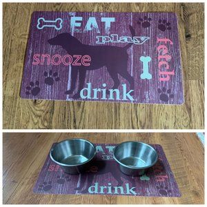 Set of 4 Pet food mats 11.5" x 19"